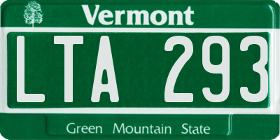 VT license plate LTA293