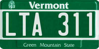 VT license plate LTA311