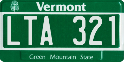 VT license plate LTA321