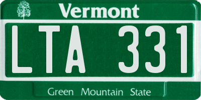 VT license plate LTA331