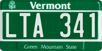 VT license plate LTA341