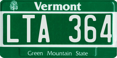 VT license plate LTA364
