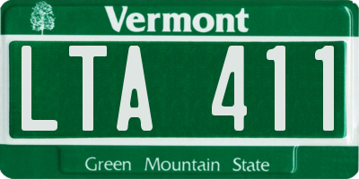 VT license plate LTA411