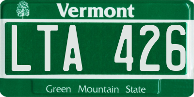 VT license plate LTA426