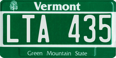 VT license plate LTA435