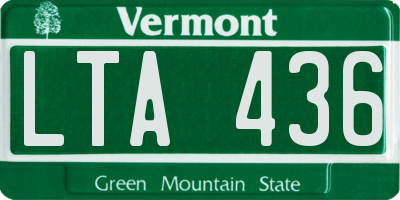 VT license plate LTA436