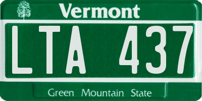 VT license plate LTA437