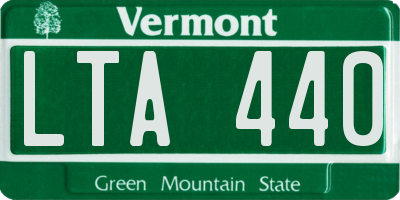 VT license plate LTA440