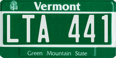 VT license plate LTA441
