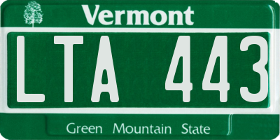 VT license plate LTA443