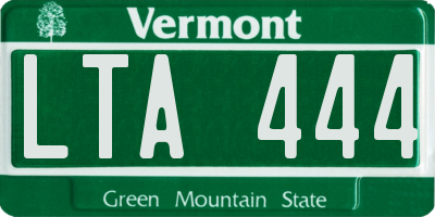 VT license plate LTA444