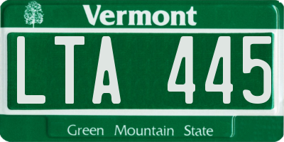 VT license plate LTA445