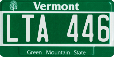 VT license plate LTA446