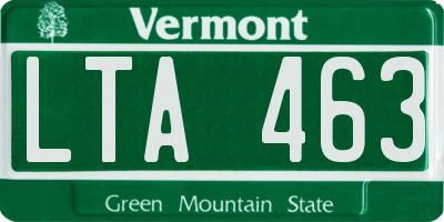 VT license plate LTA463