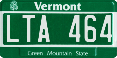 VT license plate LTA464