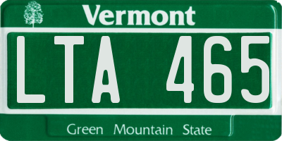 VT license plate LTA465