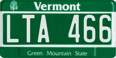 VT license plate LTA466