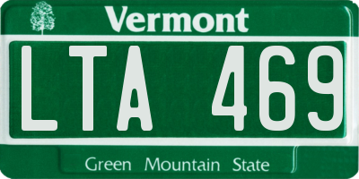 VT license plate LTA469