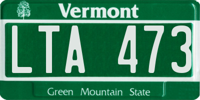 VT license plate LTA473