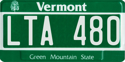 VT license plate LTA480
