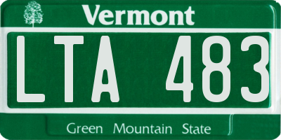 VT license plate LTA483