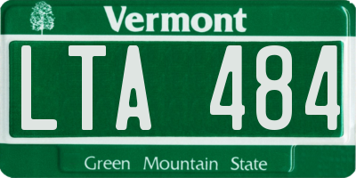 VT license plate LTA484
