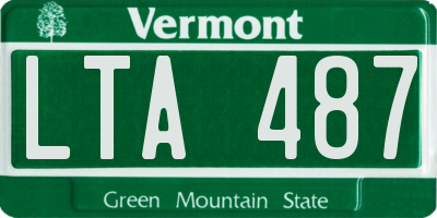 VT license plate LTA487