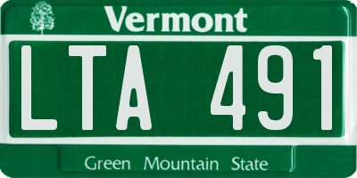 VT license plate LTA491