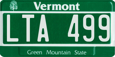 VT license plate LTA499