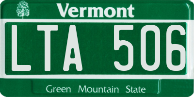 VT license plate LTA506