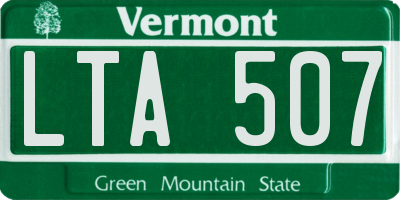 VT license plate LTA507