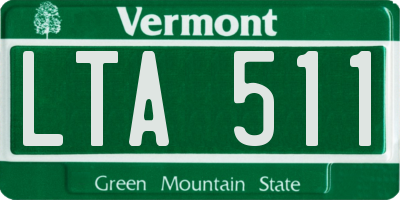 VT license plate LTA511