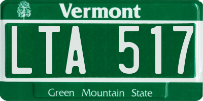 VT license plate LTA517