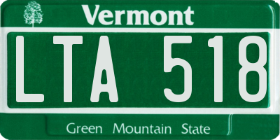 VT license plate LTA518