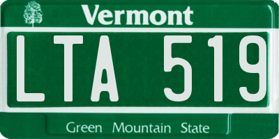 VT license plate LTA519