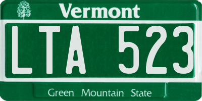VT license plate LTA523