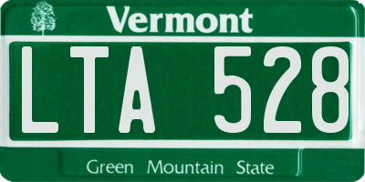 VT license plate LTA528