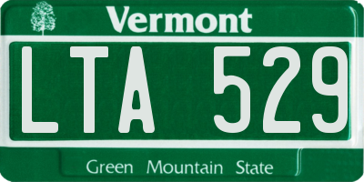 VT license plate LTA529