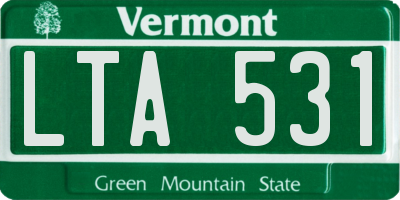 VT license plate LTA531