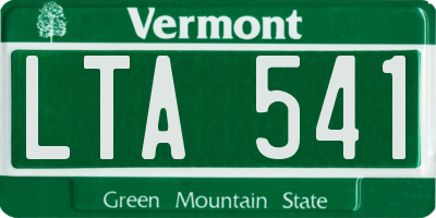 VT license plate LTA541