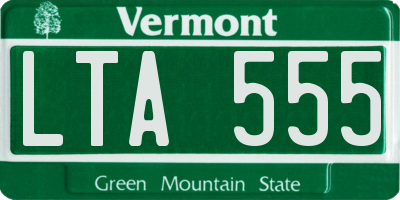VT license plate LTA555