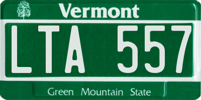 VT license plate LTA557