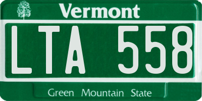 VT license plate LTA558