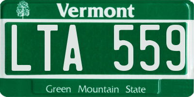 VT license plate LTA559