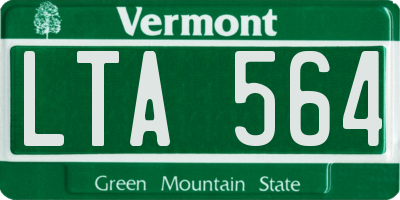 VT license plate LTA564