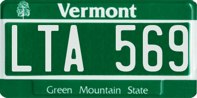 VT license plate LTA569