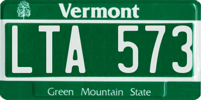 VT license plate LTA573