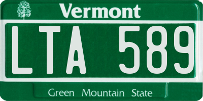 VT license plate LTA589
