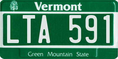 VT license plate LTA591