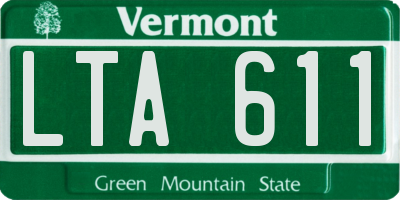 VT license plate LTA611